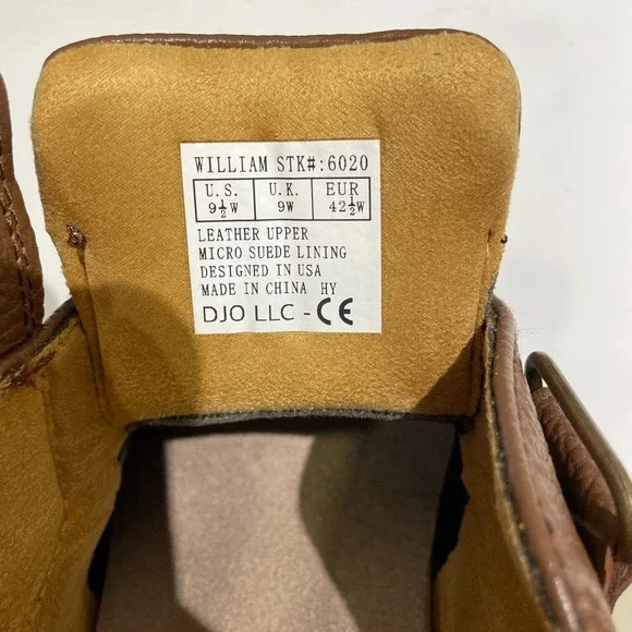 Dr. Comfort STK #6020 William Chestnut Easy Closure Shoes Men’s Size 9 1/2 W NIB